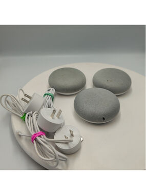 Google Nest Home Mini Smart Speakers H0A 1st Gen Grey Bluetooth Cosmetic Damage